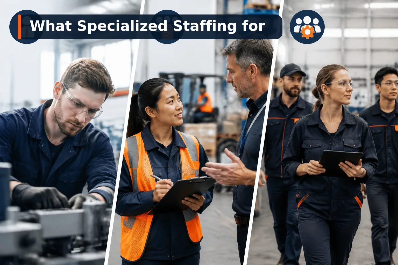 chip fabrication plant staffing: Illustration of direct hire, contract, and rapid ramp-up staffing models for chip manufactur