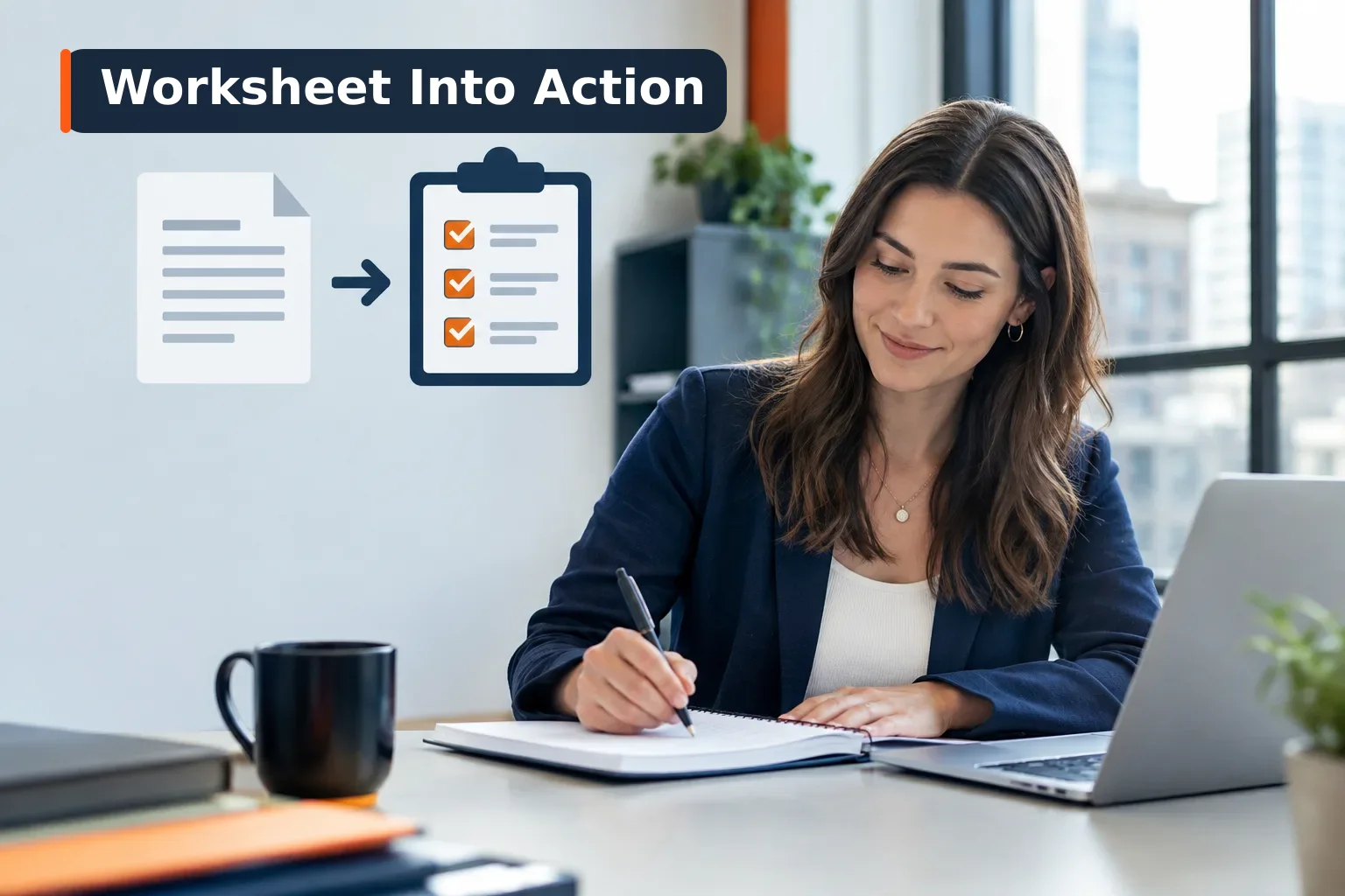 workforce demand forecasting: Illustration of a worksheet turning into an actionable staffing plan checklist